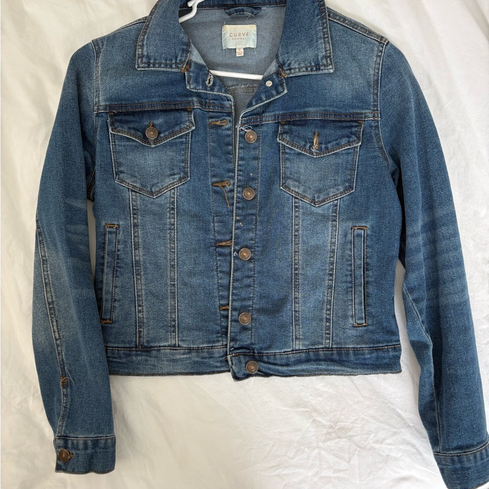 Curves Blue Denim Jean Jacket - Women's Classic Trucker